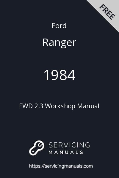 1984 Ford Ranger FWD 2.3 Workshop Manual Image