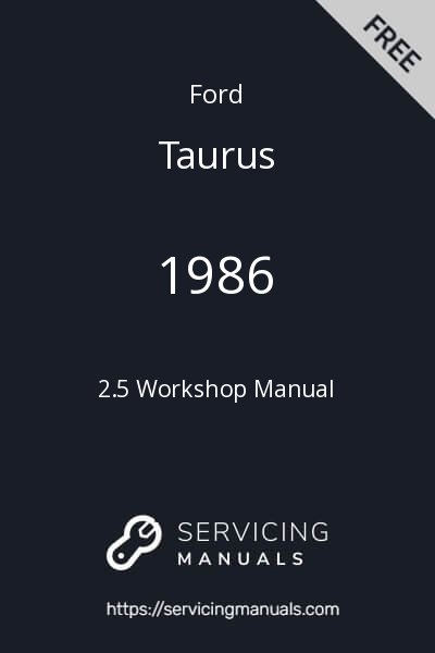 1986 Ford Taurus 2.5 Workshop Manual Image