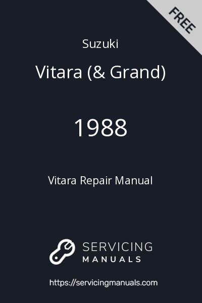1988 Suzuki Vitara Repair Manual Image
