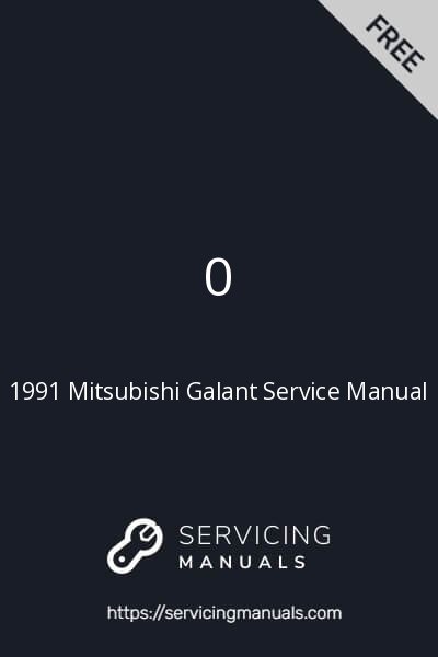 1991 Mitsubishi Galant Service Manual Image