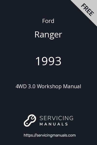 1993 Ford Ranger 4WD 3.0 Workshop Manual Image