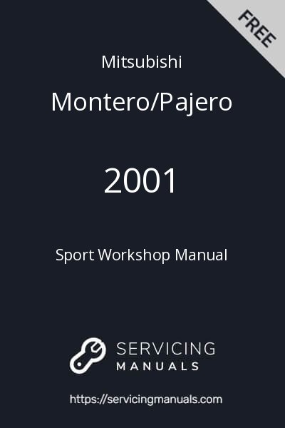 2001 Mitsubishi Montero/Pajero Sport Workshop Manual Image