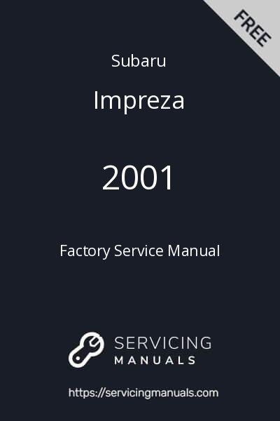 2001 Subaru Impreza Factory Service Manual Image