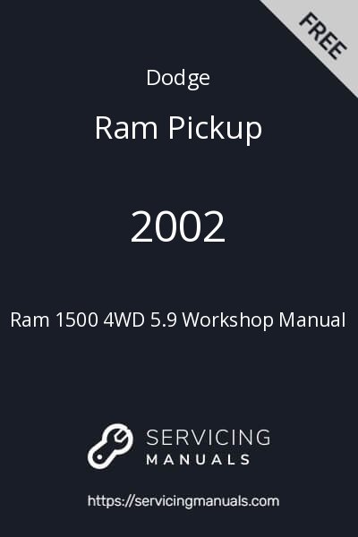 2002 Dodge Ram 1500 4WD 5.9 Workshop Manual Image