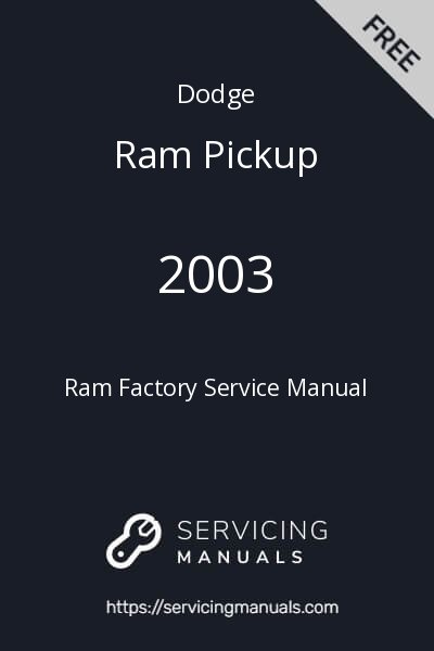 2003 Dodge Ram Factory Service Manual Image