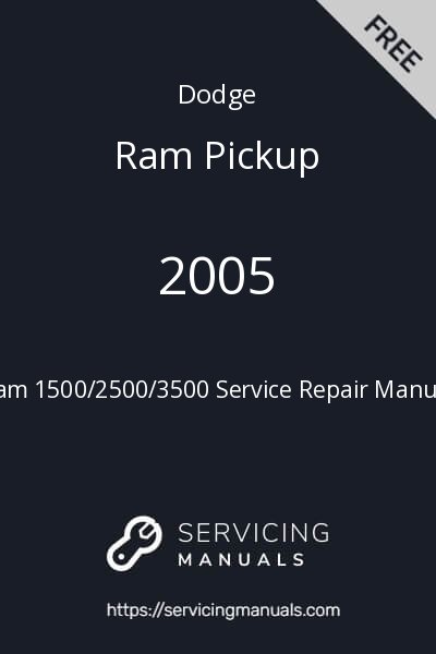 2005 Dodge Ram 1500/2500/3500 Service Repair Manual Image