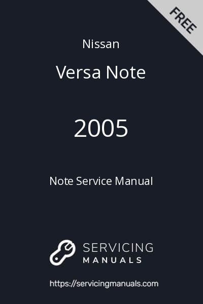 2005 Nissan Note Service Manual Image
