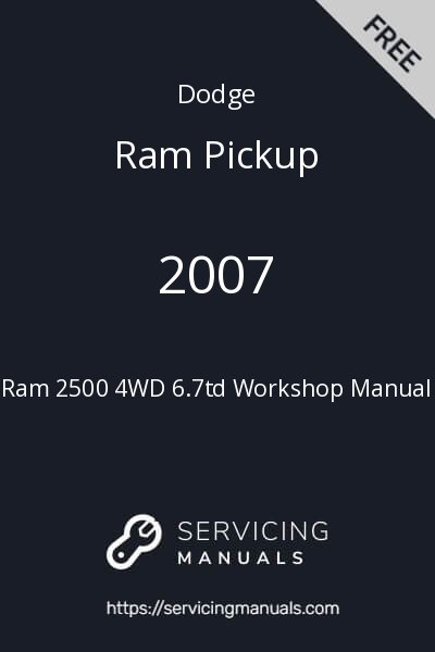 2007 Dodge Ram 2500 4WD 6.7td Workshop Manual Image