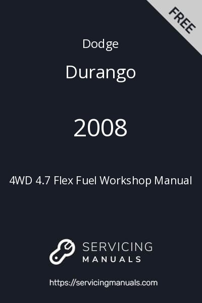 2008 Dodge Durango 4WD 4.7 Flex Fuel Workshop Manual Image