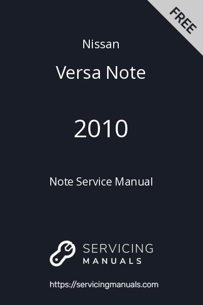 2010 Nissan Note Service Manual Image